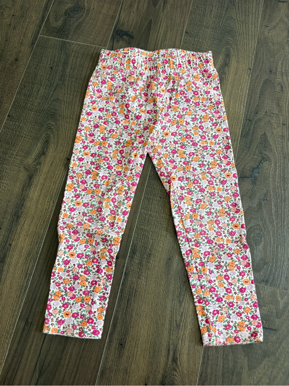 GAP Pink and Orange Floral Kids Leggings